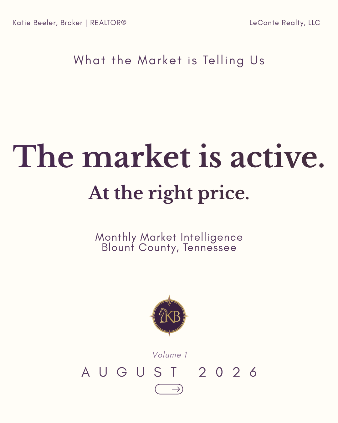 Blount County Monthly Market Intelligence: The market is active at the right price